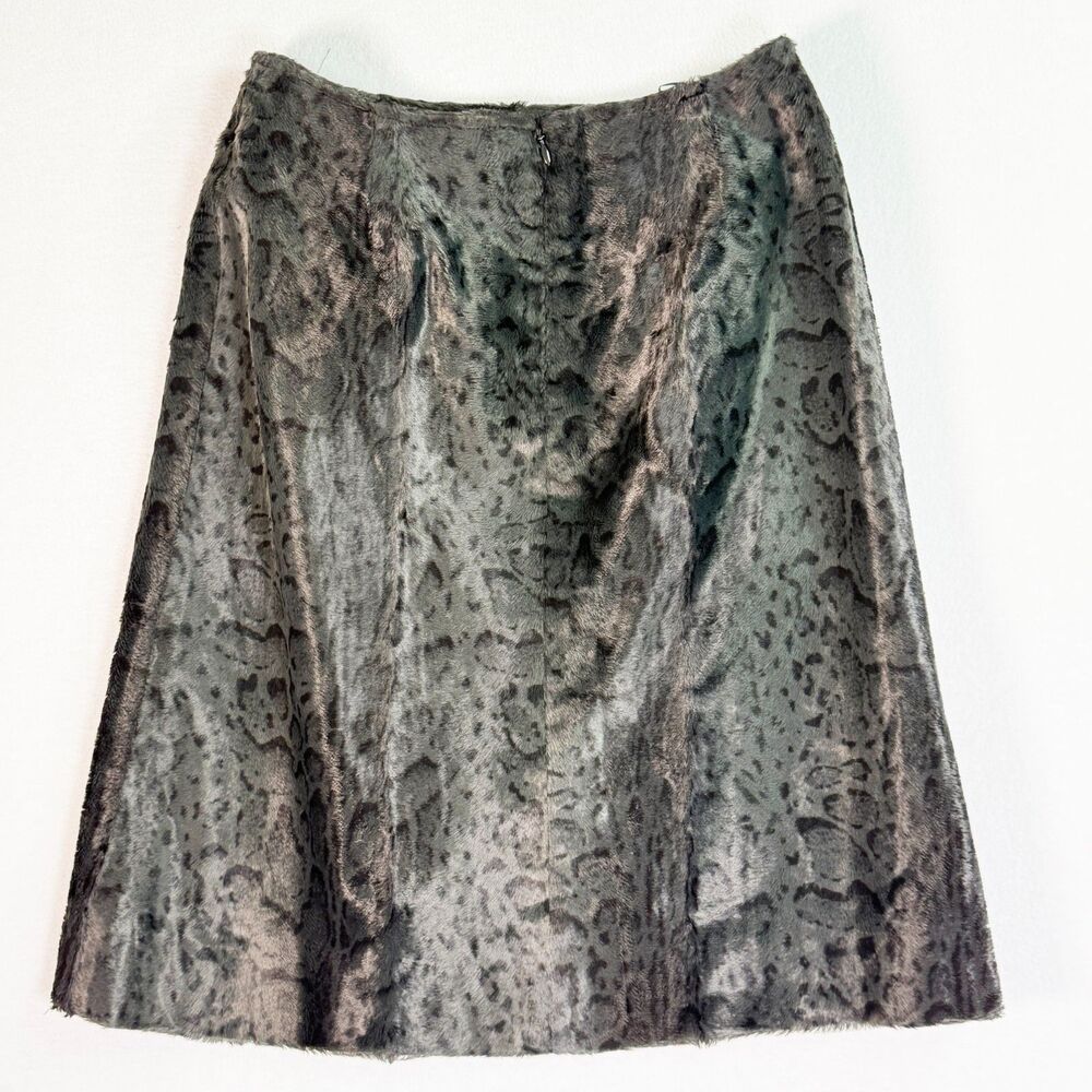 Vintage 90s | Philippe Adec Paris | Animal Print Faux Fur Gray | Sz 4 / 36 EU - Picture 3 of 7